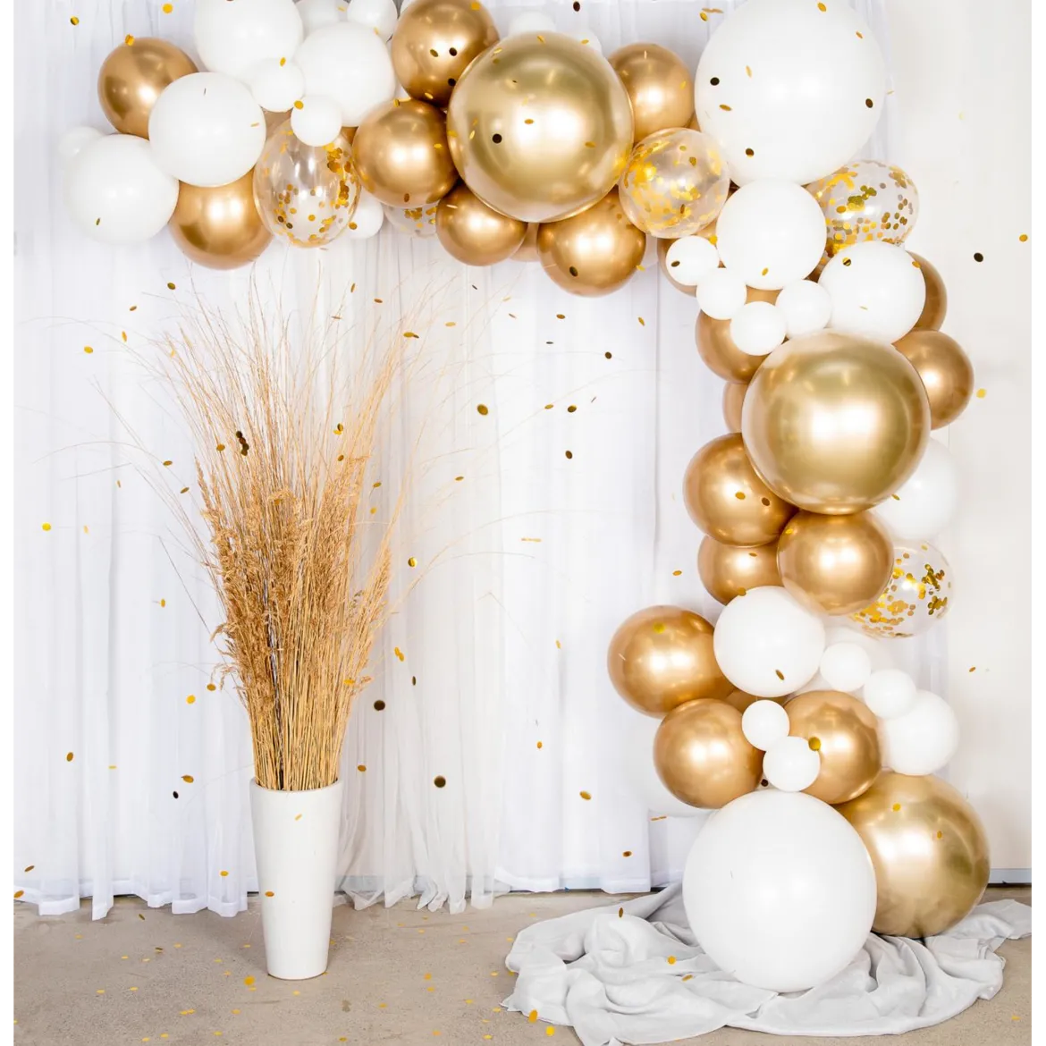 Ballongbåge, guld/krom