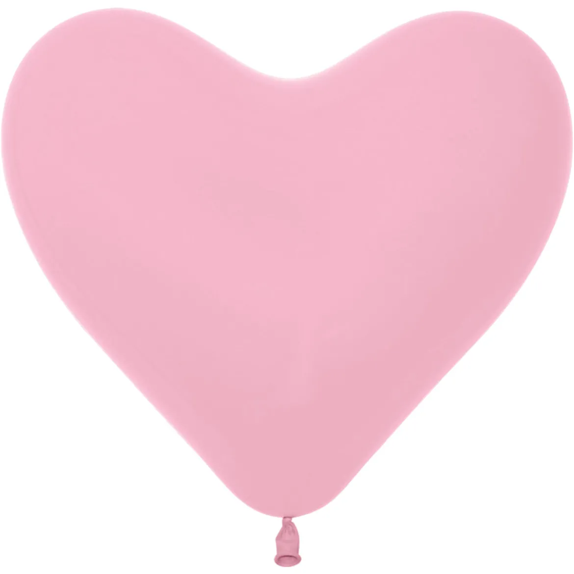 Ballonger, hjärta ljusrosa 6 st