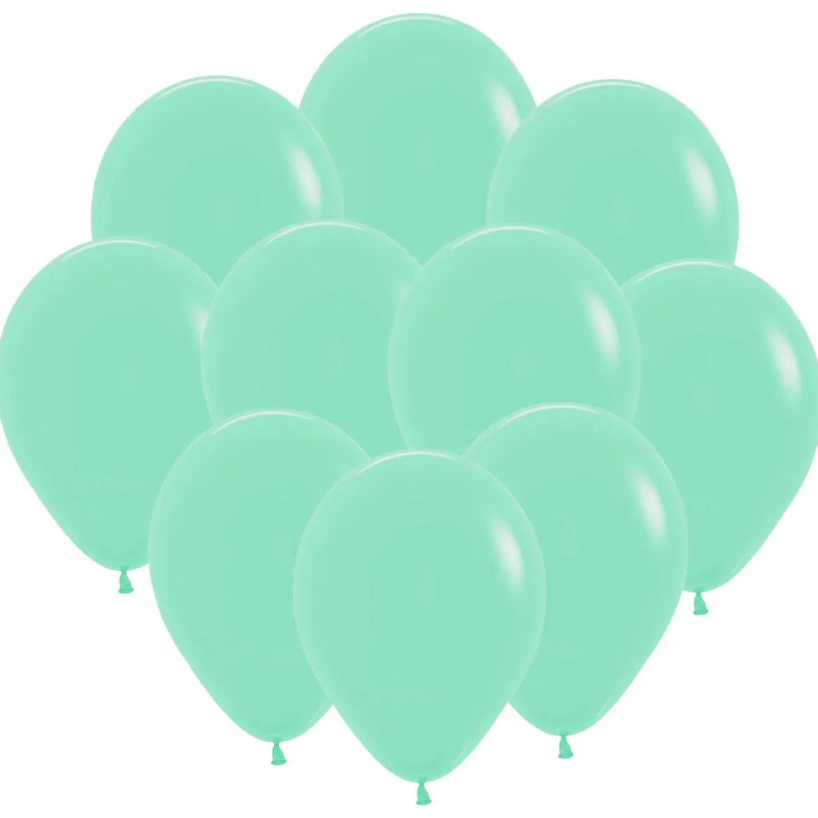 Ballonger, matta grön pastell 10 st