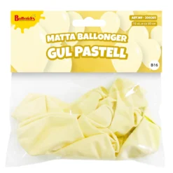 Ballonger, matta gul pastell 10 st