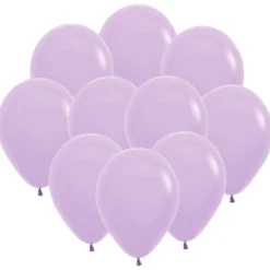 Ballonger, matta lila pastell 10 st