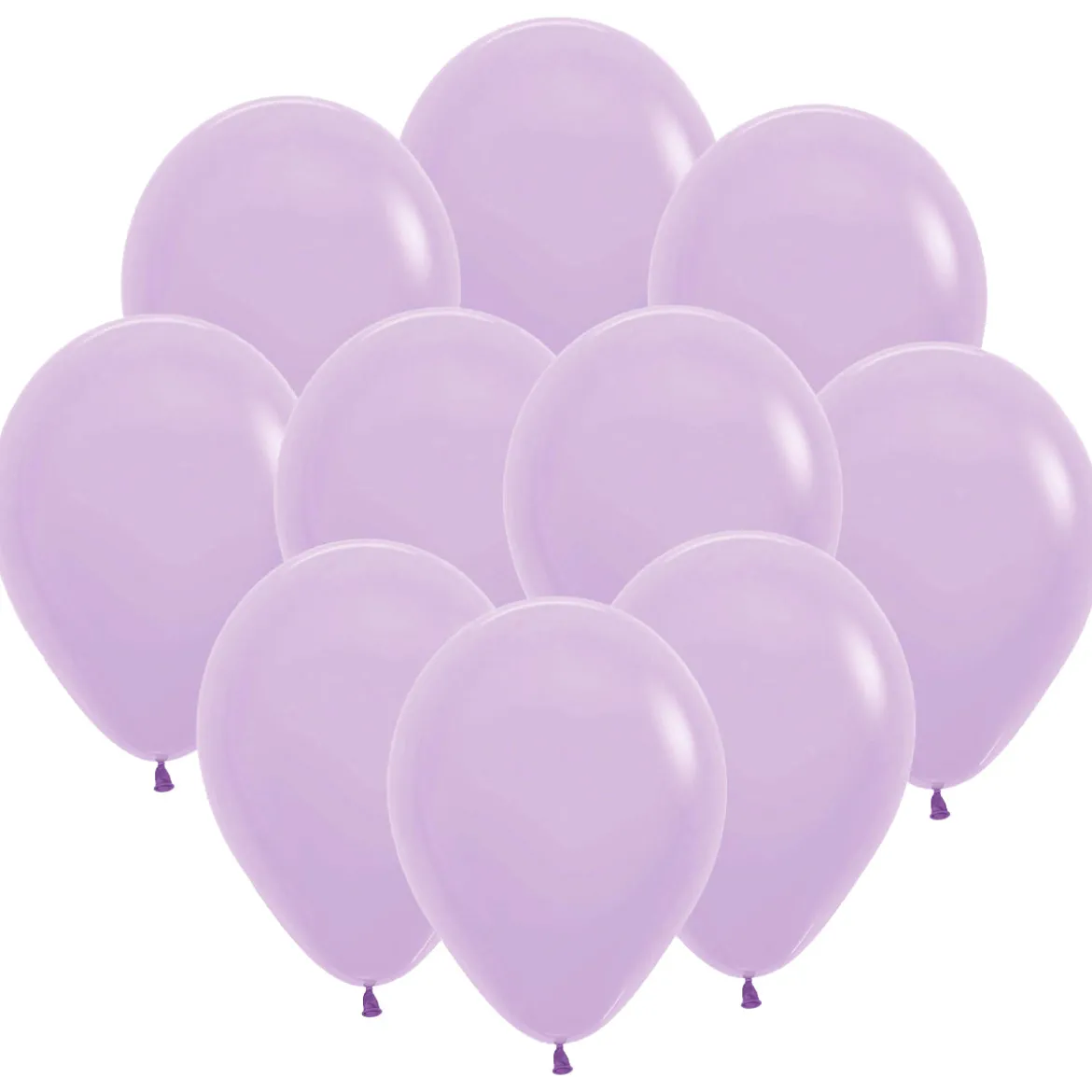 Ballonger, matta lila pastell 10 st