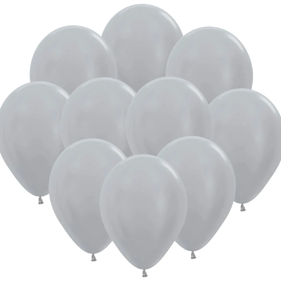 Ballonger, metallic silver 10 st