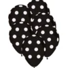 Ballonger, prickiga svart/vit 6 st