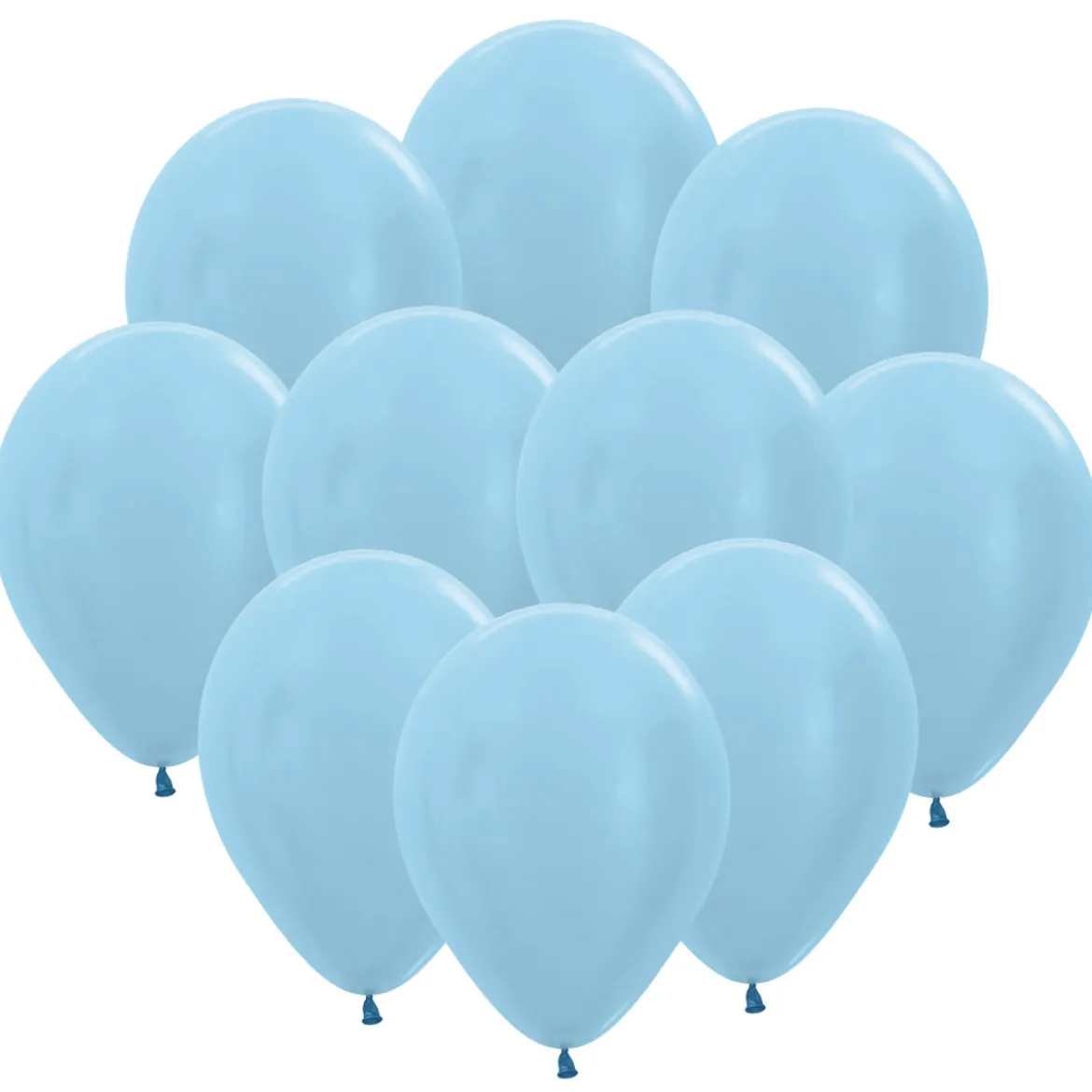 Ballonger, satin blå 10 st