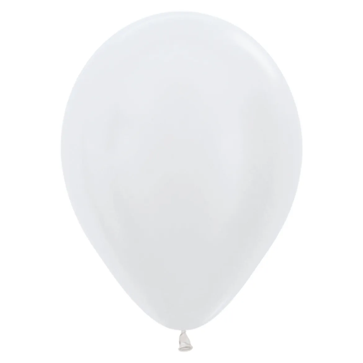 Ballonger, satin vit 10 st