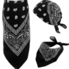 Bandana, svart 55x55 cm