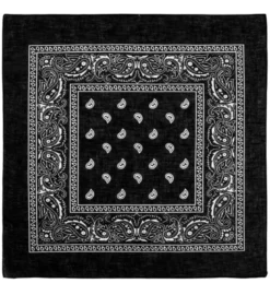 Bandana, svart 55x55 cm