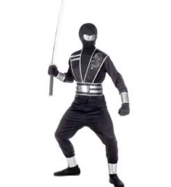 Barndräkt, mirror ninja svart