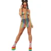 Bodysuit, Fever Rainbow Fishnet Dress