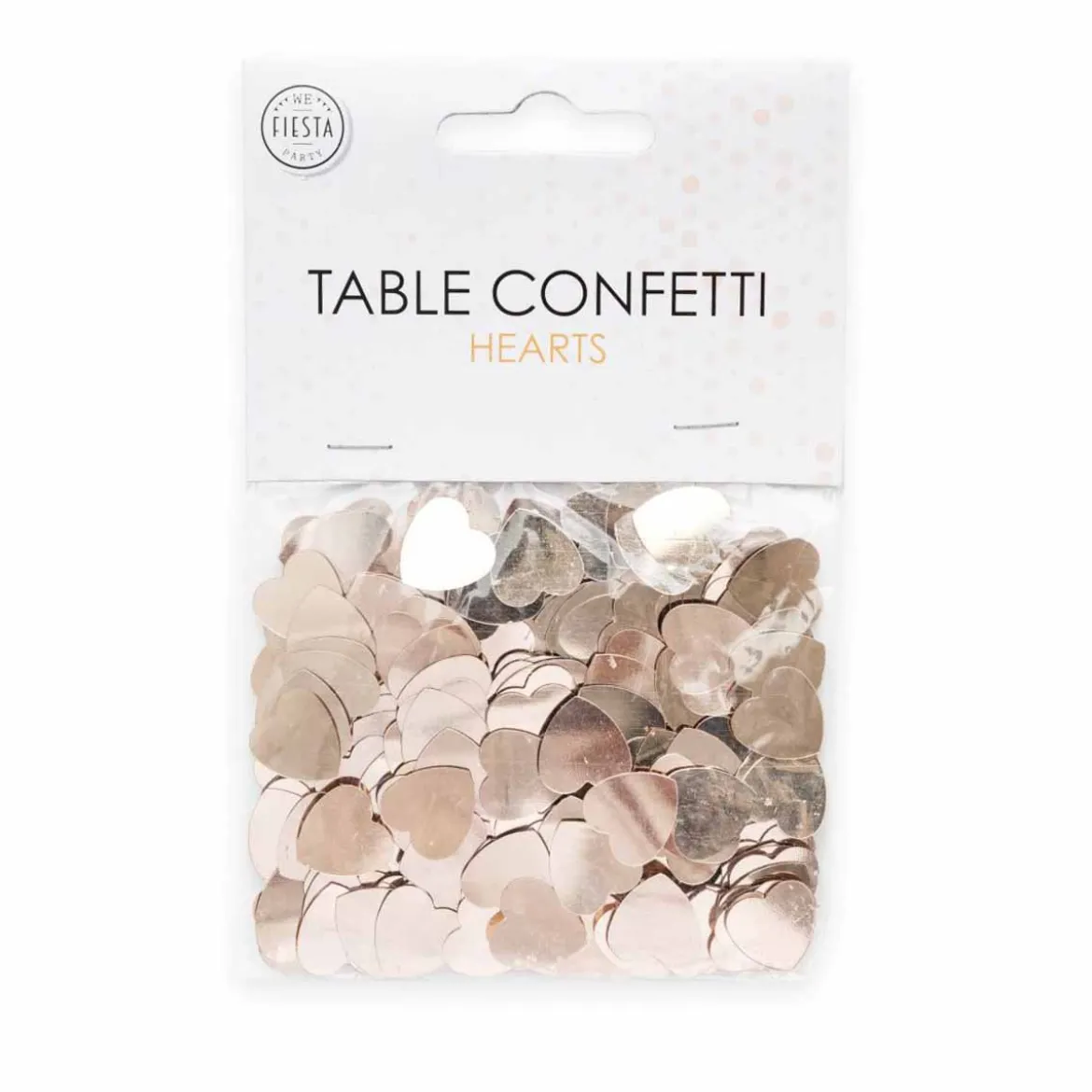 Bordskonfetti, hjärtan roséguld 14 g