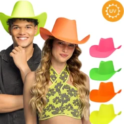 Cowboyhatt, neon orange