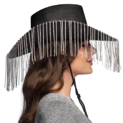 Cowboyhatt, showgirl svart