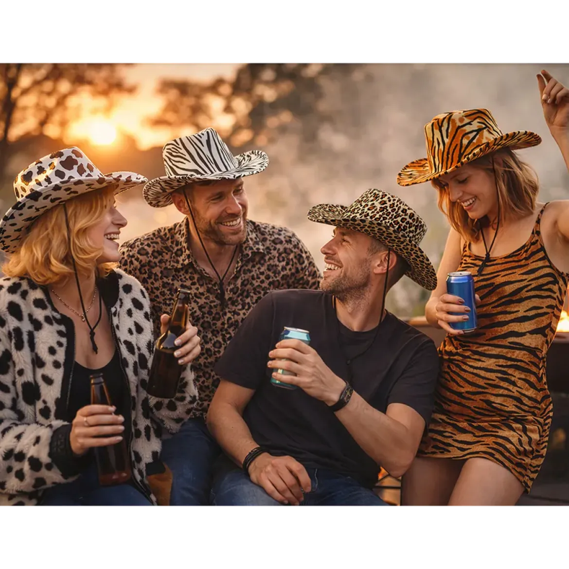 Cowboyhatt, zebra