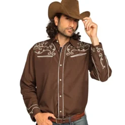 Cowboyskjorta, brun