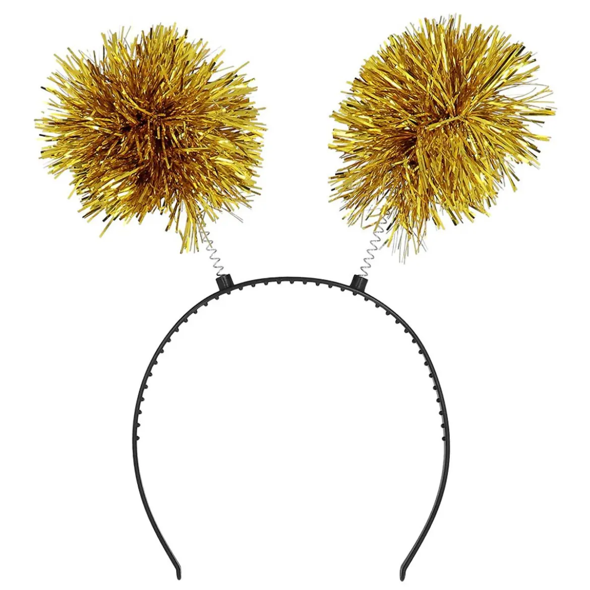 Diadem, pompom guld