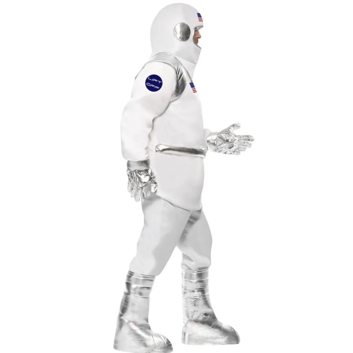 Dräkt, astronaut vit one size