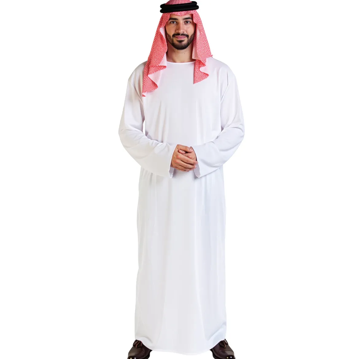 Dräkt, burnus vit L/XL