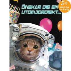 Dubbla kort med ljudeffekt, utomjordiskt