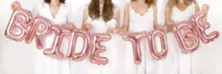 Folieballong, Bride to be roséguld 340x35 cm