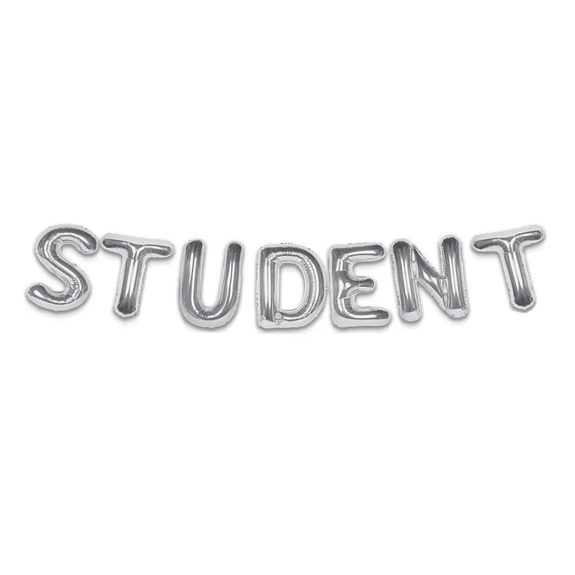 Folieballong, girlang student silver 35 cm