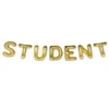Folieballong, girlang student guld 35 cm