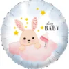 Folieballong, hey baby bunny 45 cm