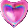 Folieballong, hjärta glitter rosa 91 cm