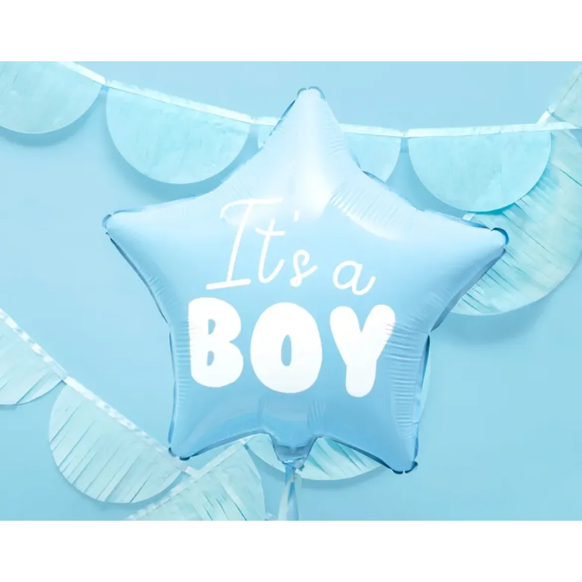 Folieballong, hjärta its a boy 45 cm