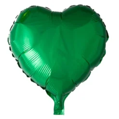 Folieballong, hjärta mörkgrön 45 cm