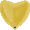 Folieballong, hjärta pastellgul 91 cm