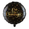Folieballong, pop the champagne svart 46 cm