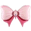 Folieballong, Rosa Rosett Shape 109 cm