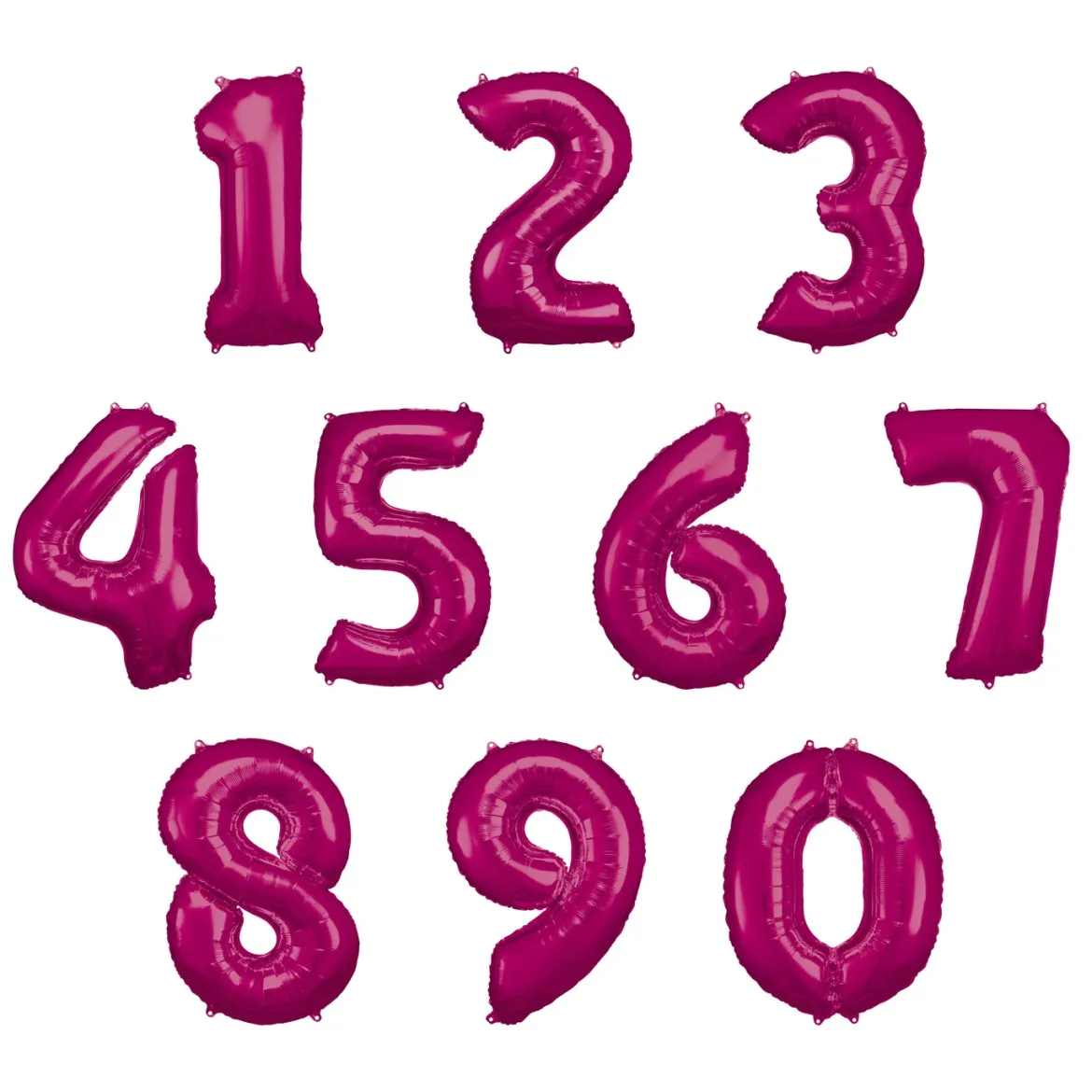 Folieballong, siffra 1 rosa 86 cm