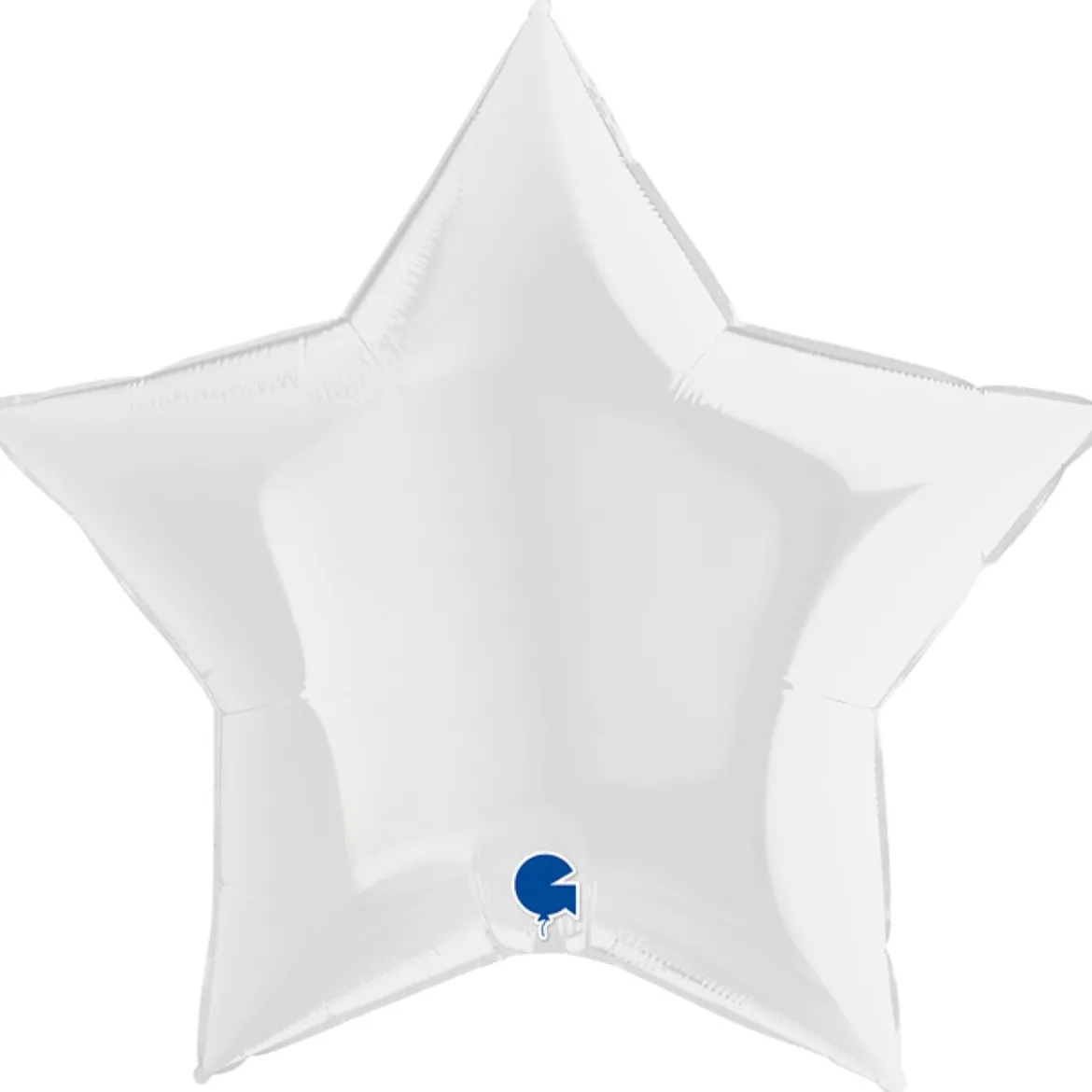 Folieballong, stjärna vit 91 cm