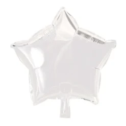 Folieballong, stjärna vit 45 cm