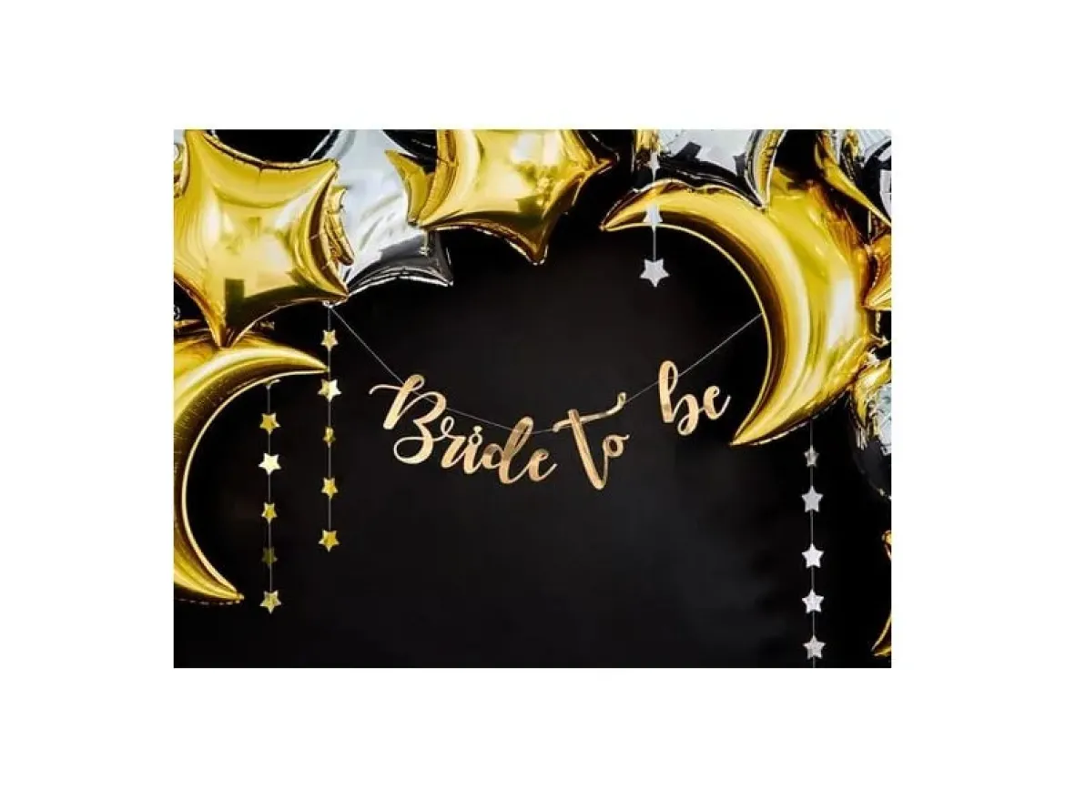 Girlang, Bride to be guld 80x19 cm