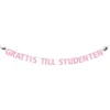 Girlang, grattis till studenten rosa 3,6 m
