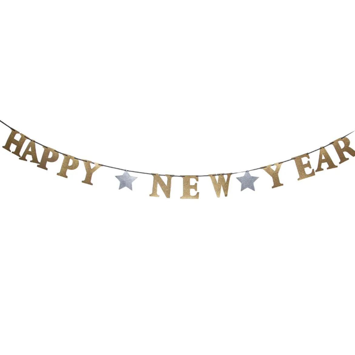 Girlang, happy new year guld 360x13 cm