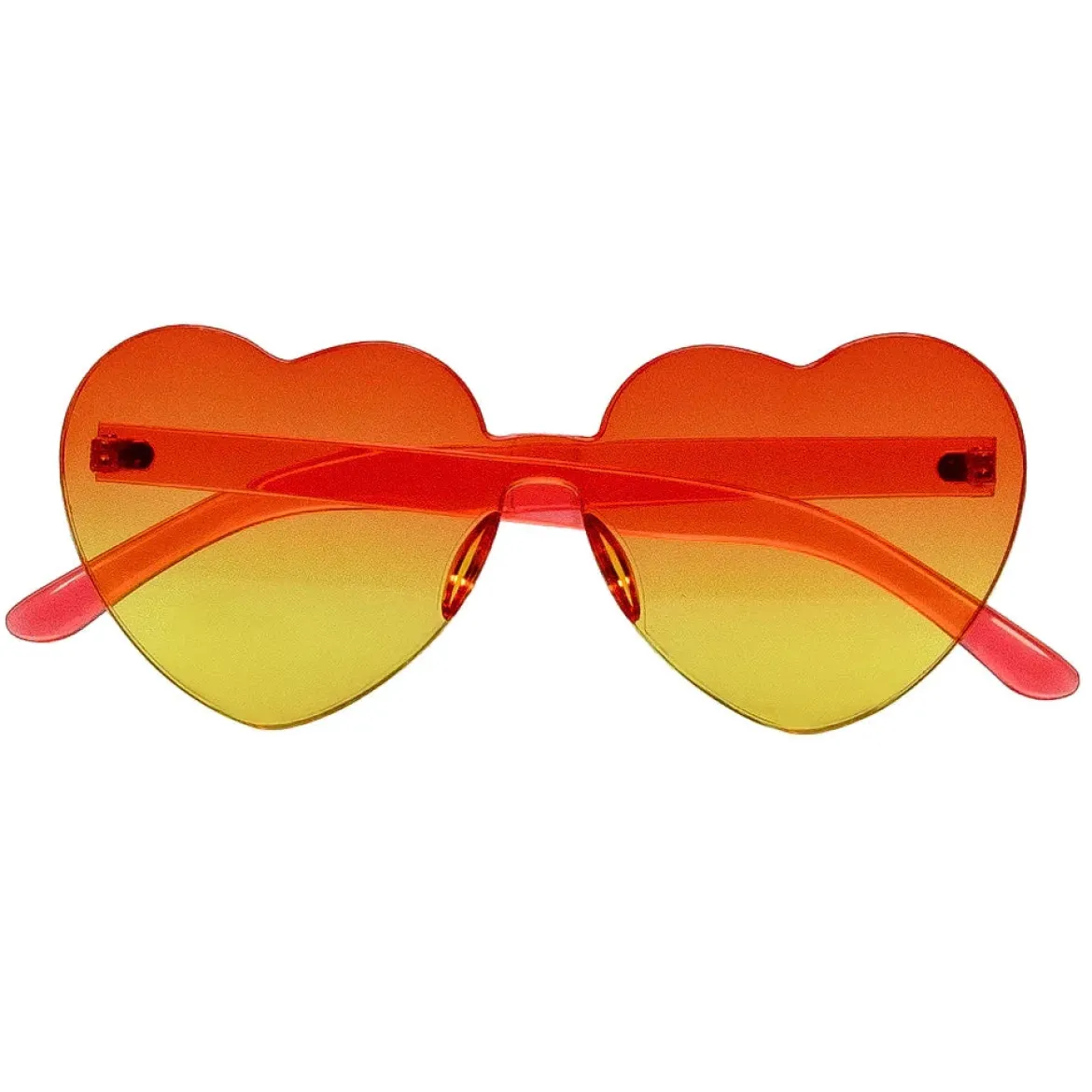 Glasögon, festival hearts orange mirror