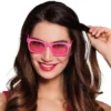 Glasögon, rosa neon 80-tal