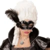 Ögonmask, black venice med fjäder