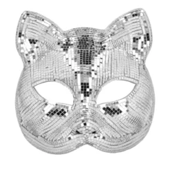 Ögonmask, disco cat silver