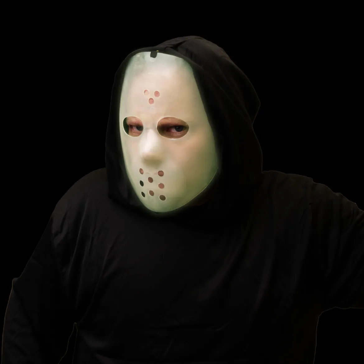 Hockeymask, självlysande inkl yxa