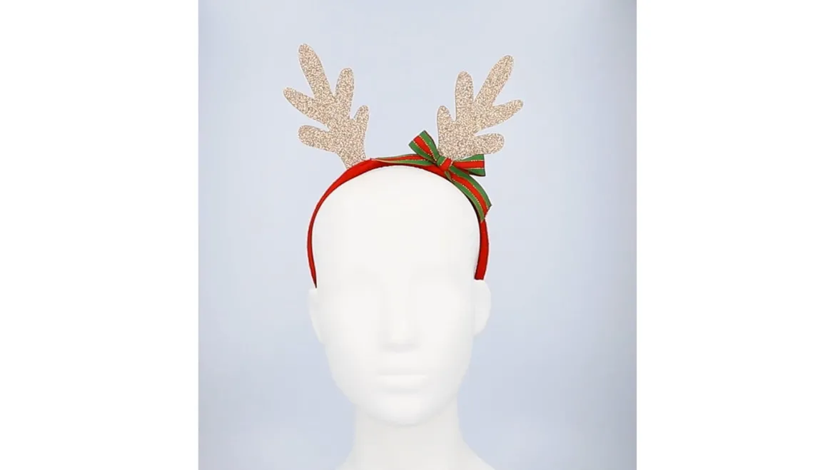 Juldiadem, golden reindeer