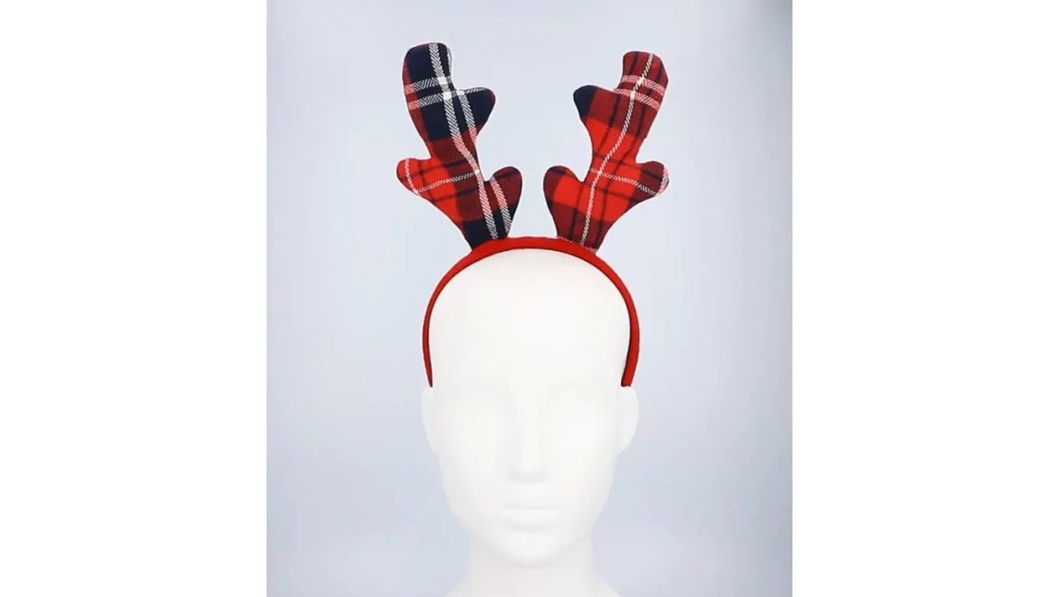 Juldiadem, tartan reindeer