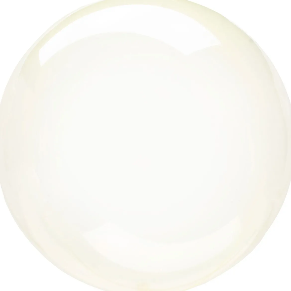 Klotballong, transparent gul 40 cm