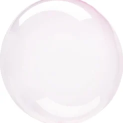 Klotballong, transparent ljusrosa 40 cm