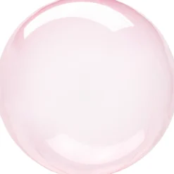 Klotballong, transparent mörkrosa 40 cm