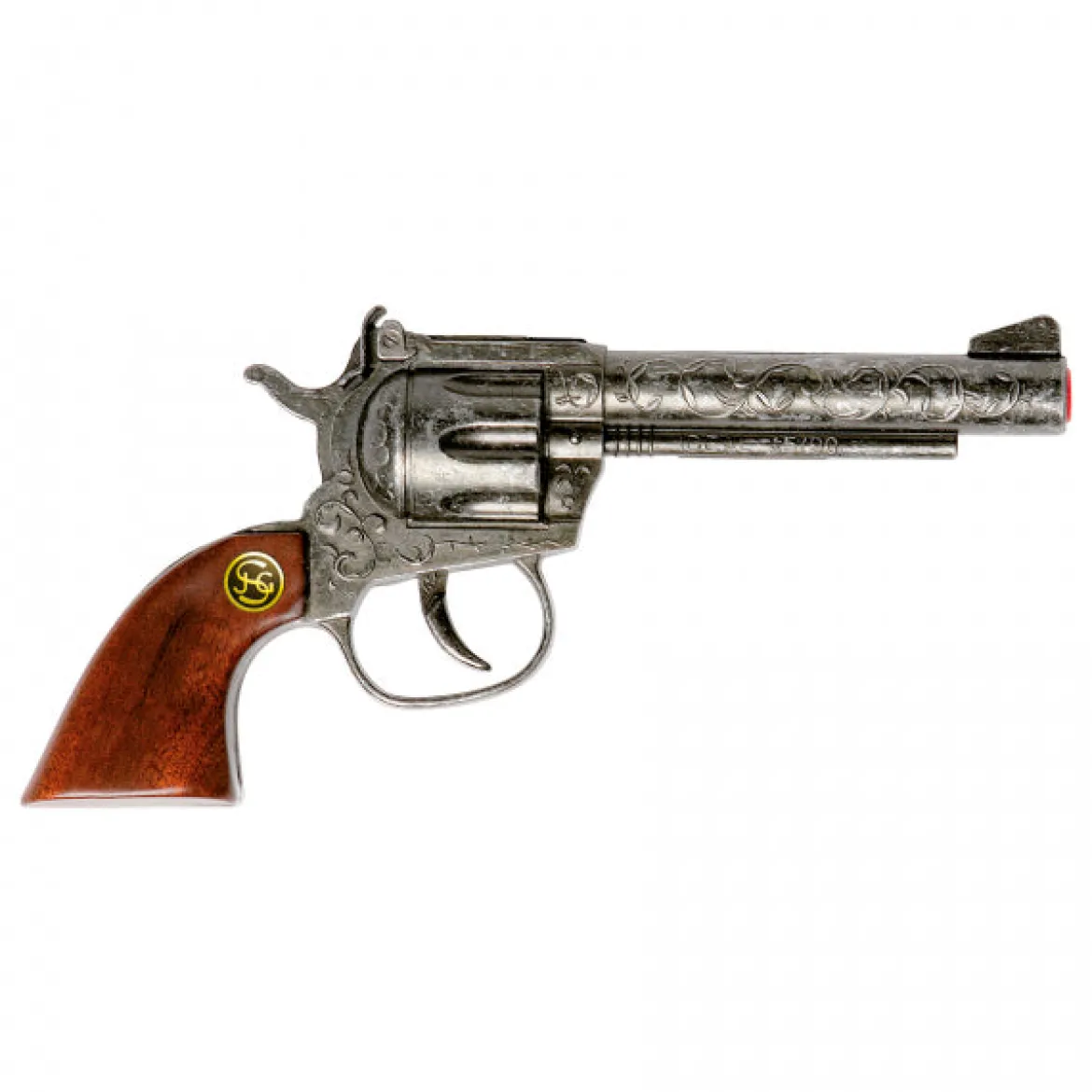 Knallpulverpistol, sheriff antik Holzgriff 17,5 cm